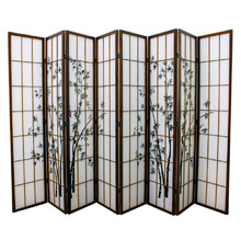 Zen Garden 8 Panel Rice Paper Room Divider